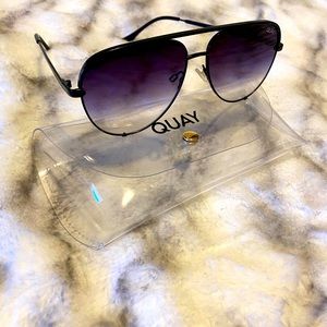 Quay High Key Mini Aviator Sunglasses